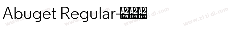 Abuget Regular字体转换